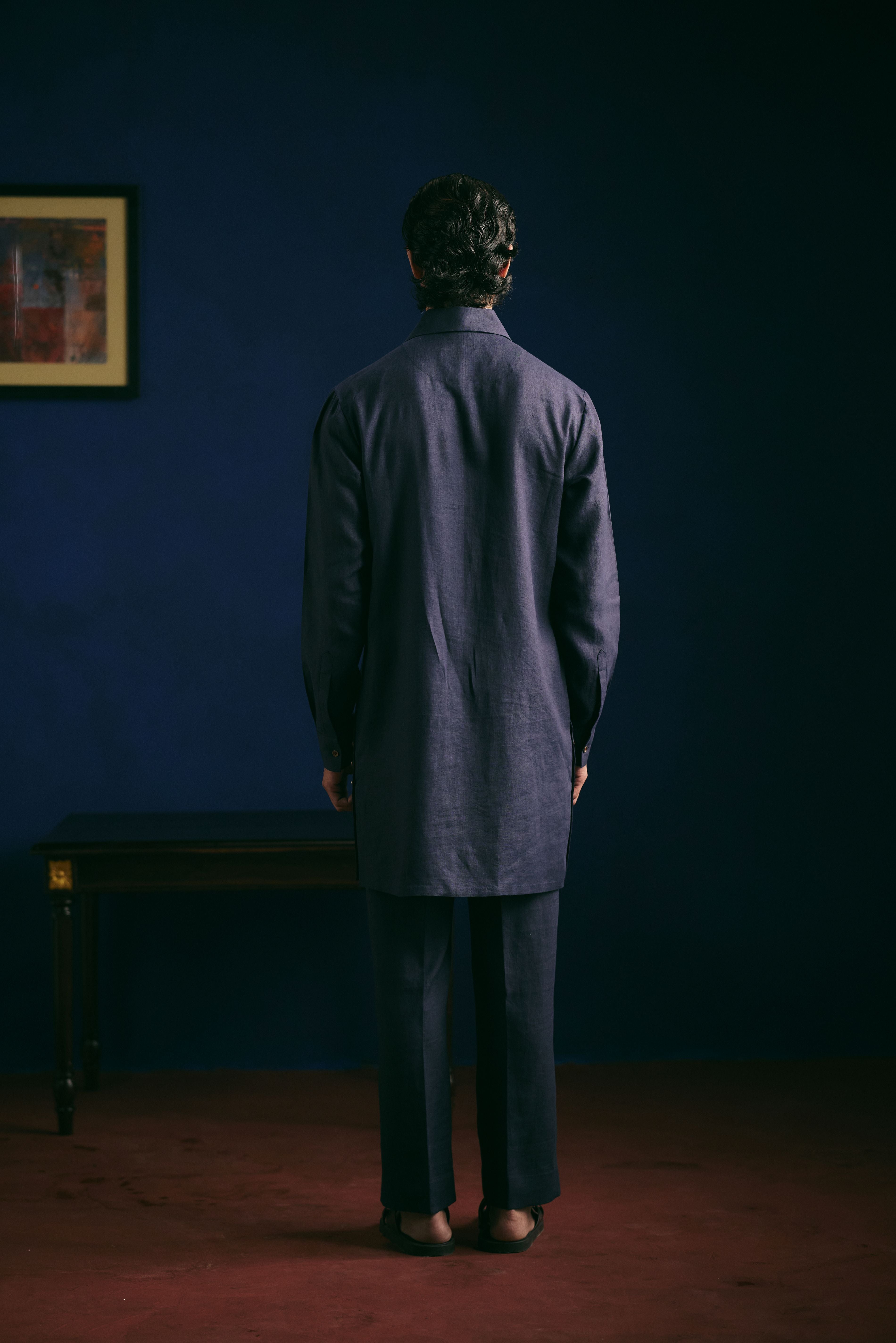 Resort Kurta Set - Navy