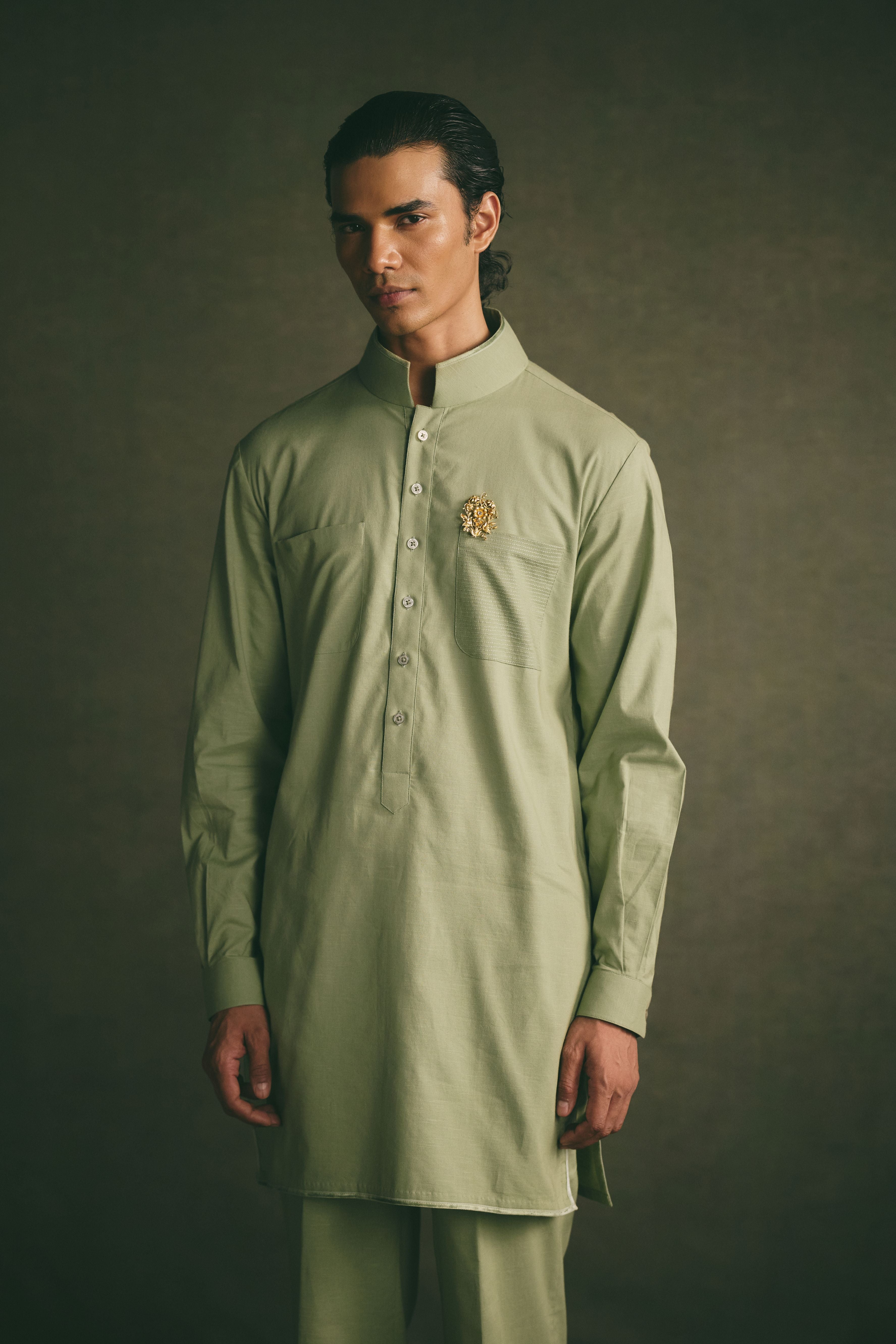 Classic Kurta Set - Sage Green