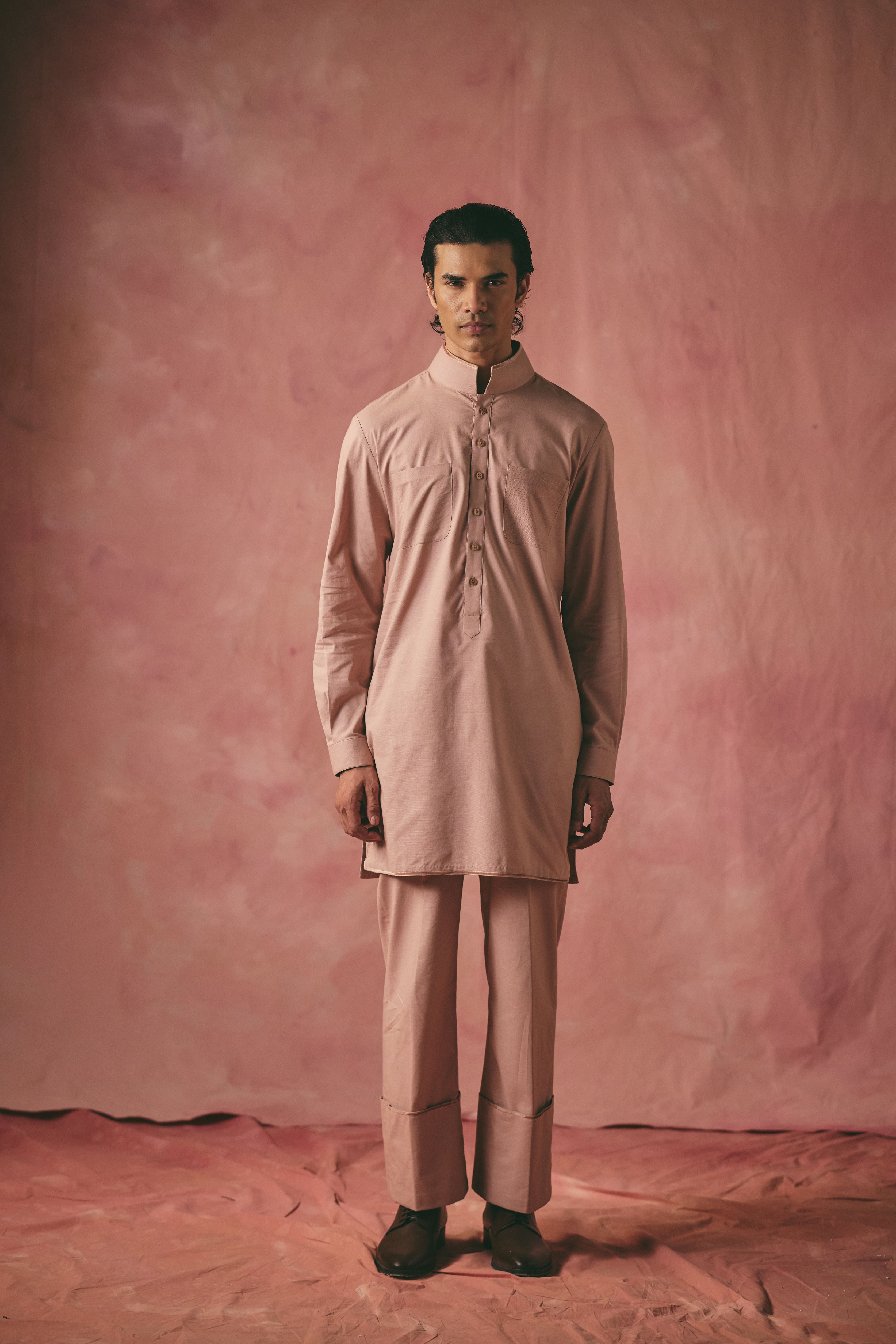Classic Kurta Set - Blush Pink