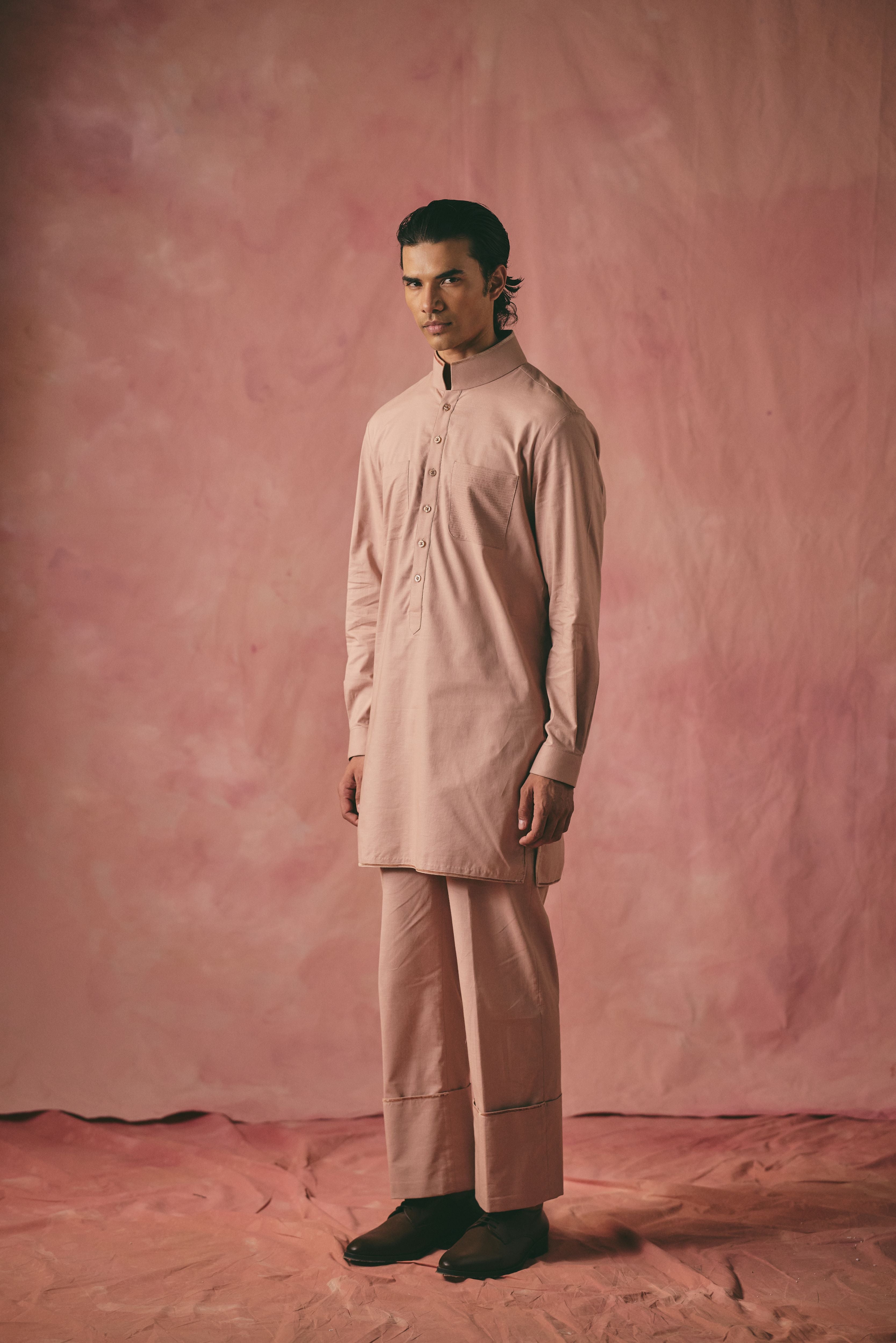 Classic Kurta Set - Blush Pink