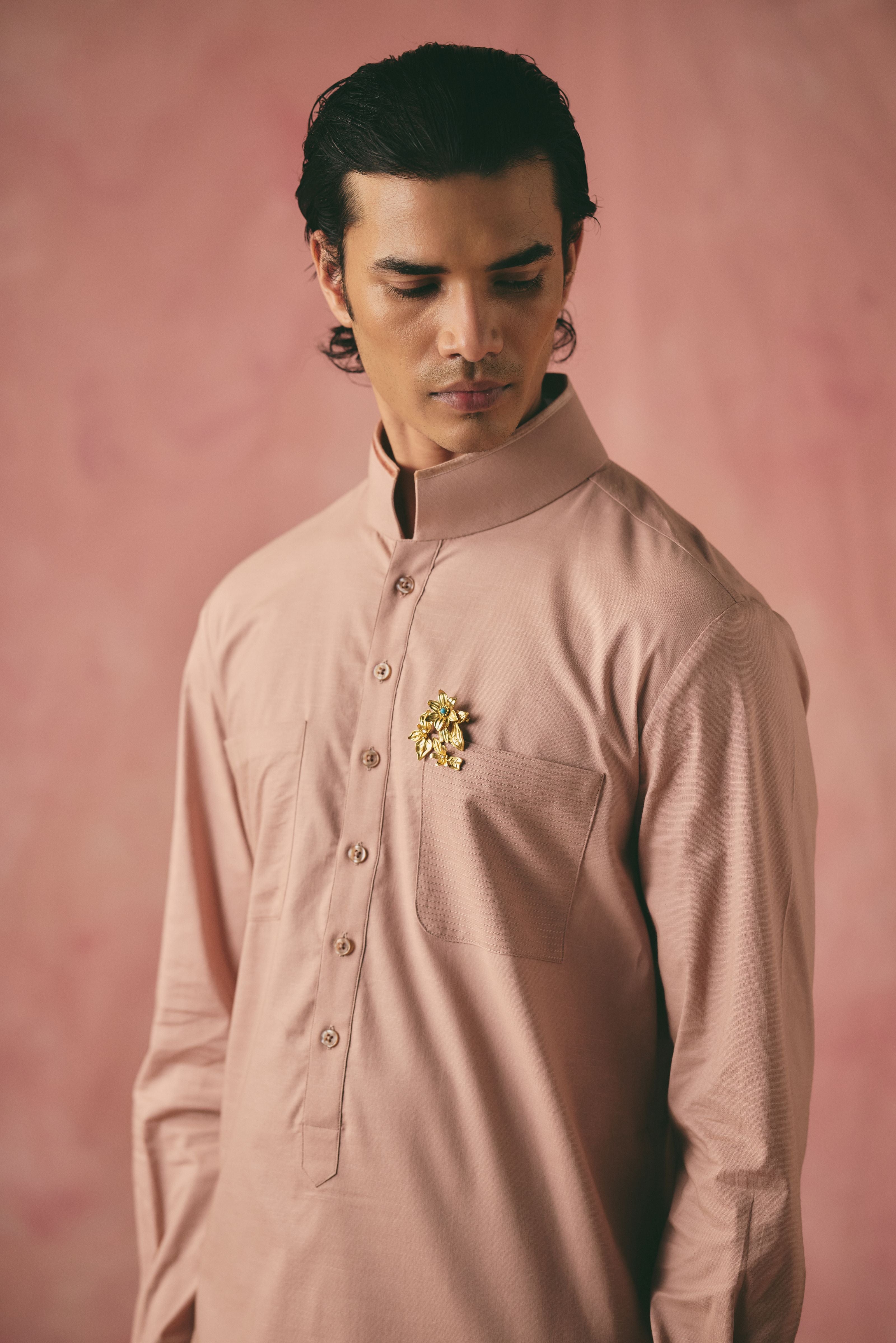 Classic Kurta Set - Blush Pink