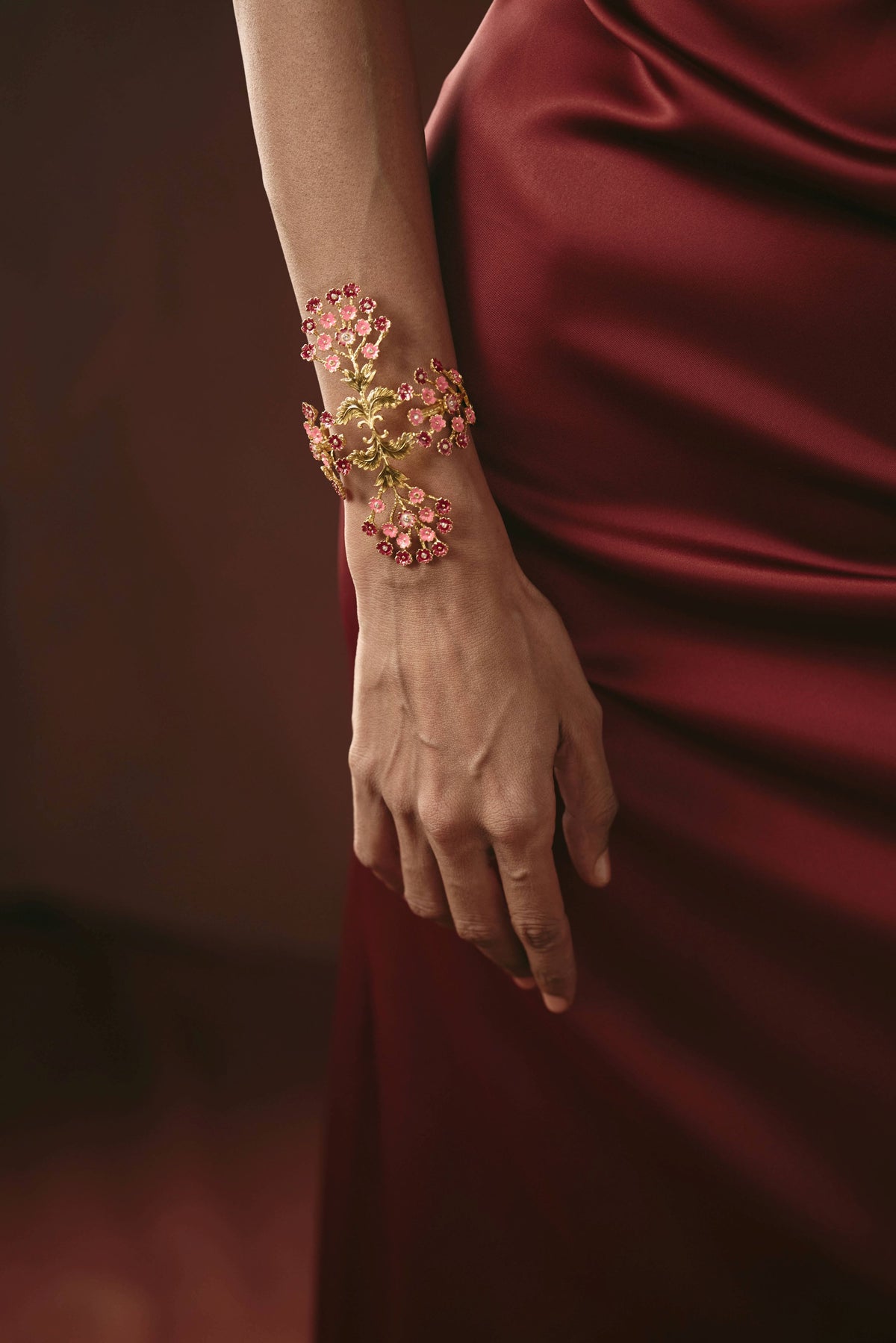 Zora Blushing Dynasty Enamel Hand Cuff