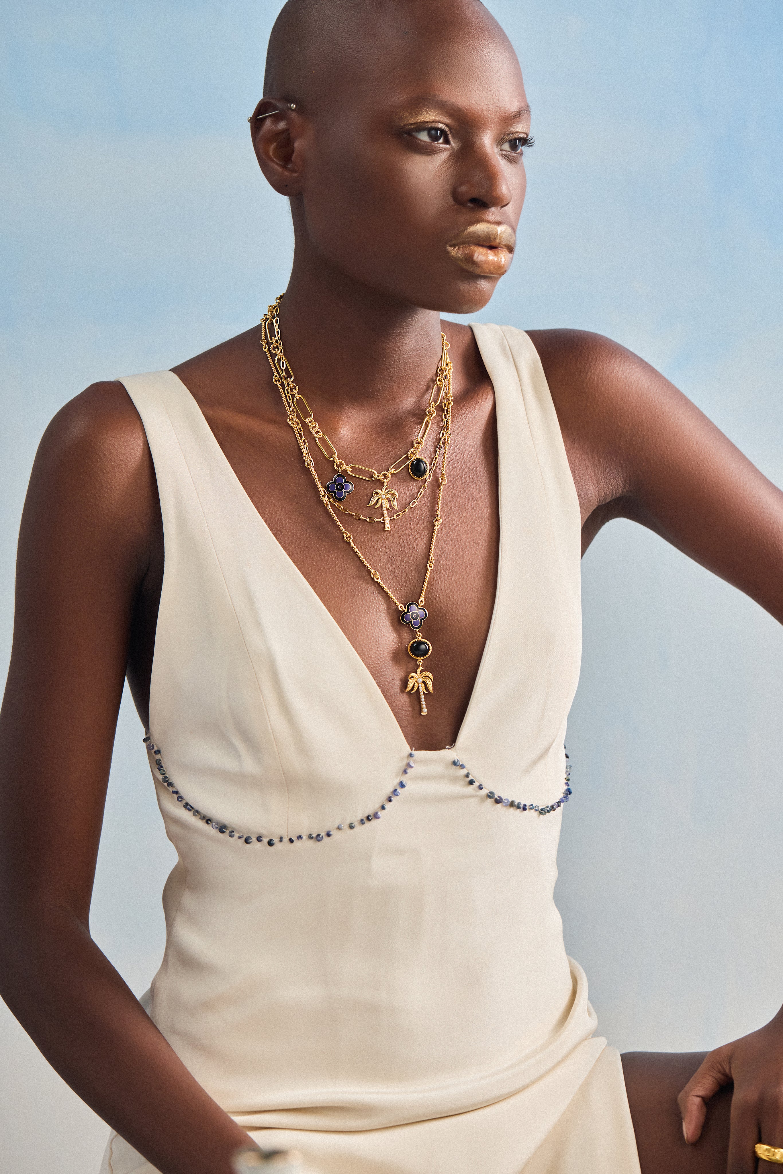 Palm Flore Layered Necklace