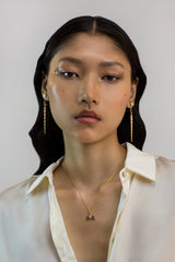 Crescent Moon Polki Neckchain