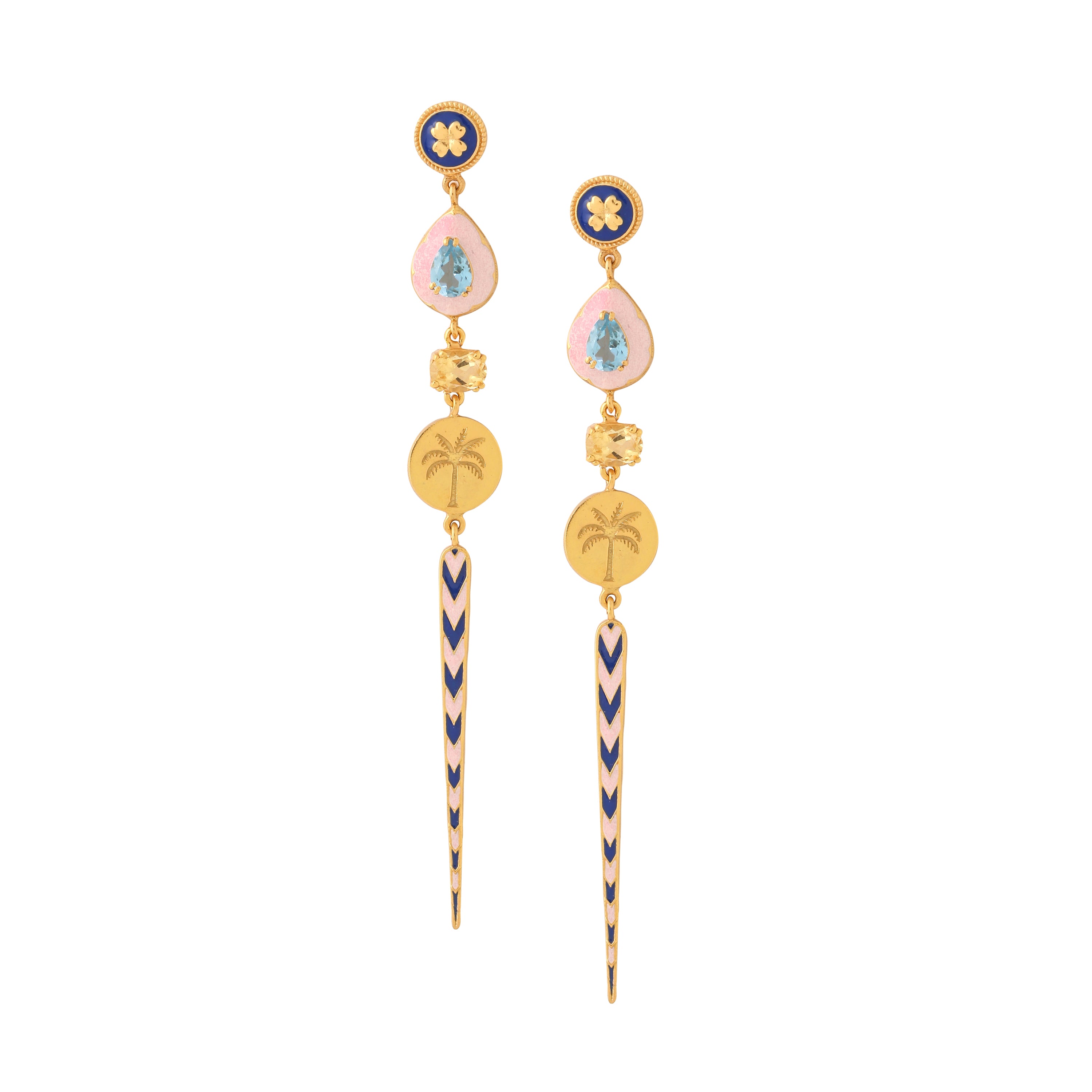 Palma linear earrings