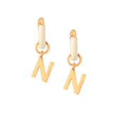 Loco Initial Mini Hoops - Ivory