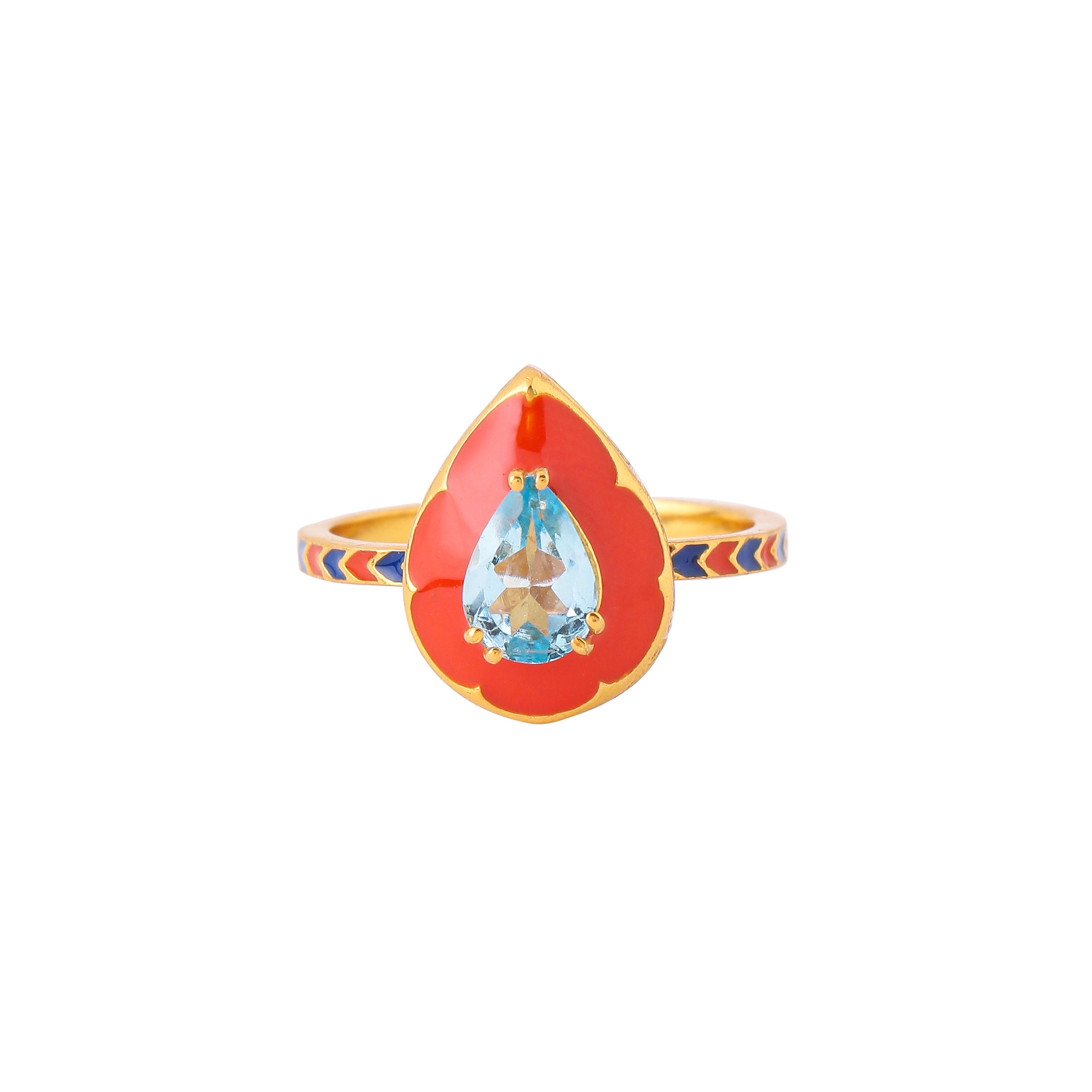 Farra Ring - Blue topaz