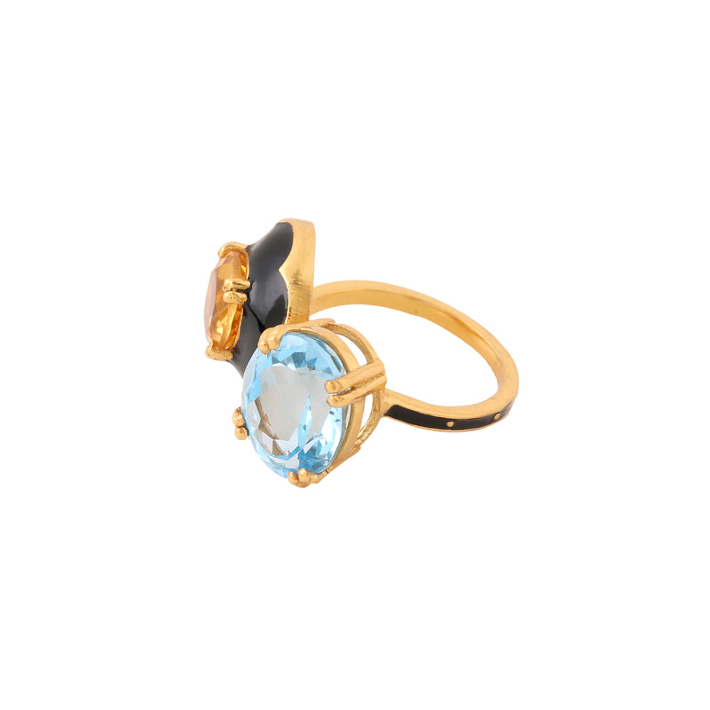 Fine Vintage 4.5 Carat Swiss Blue Topaz Ring in Gold – Boylerpf