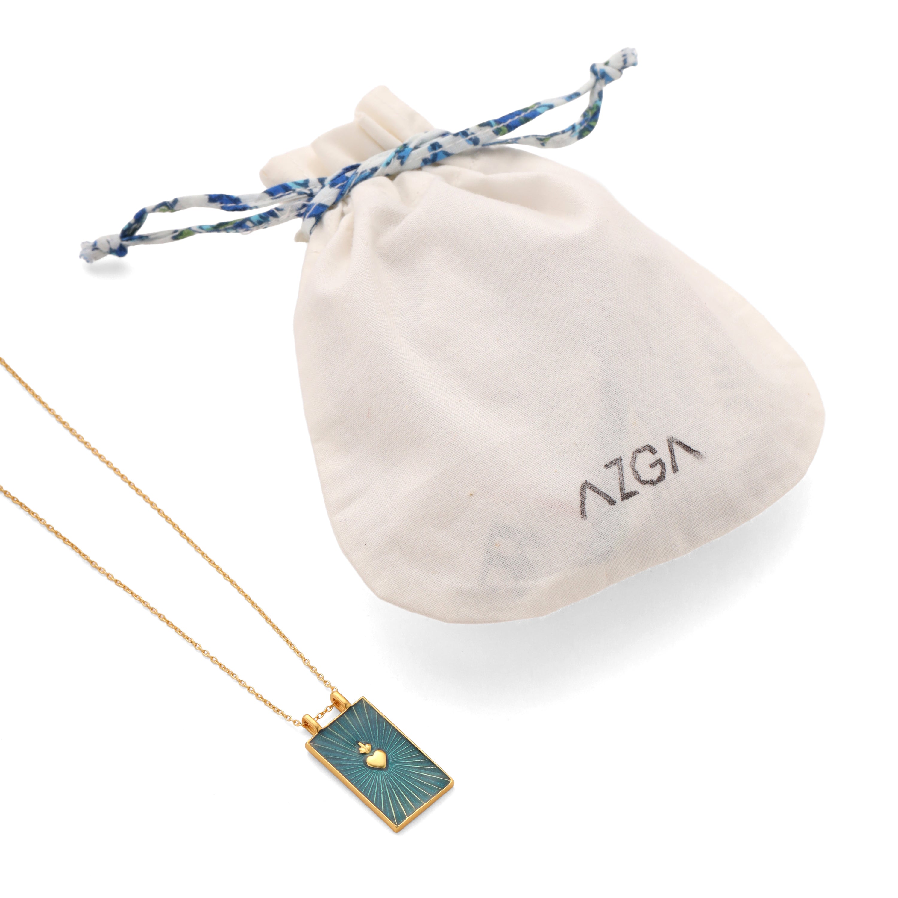 Heart Potion Necklace - Blue Topaz