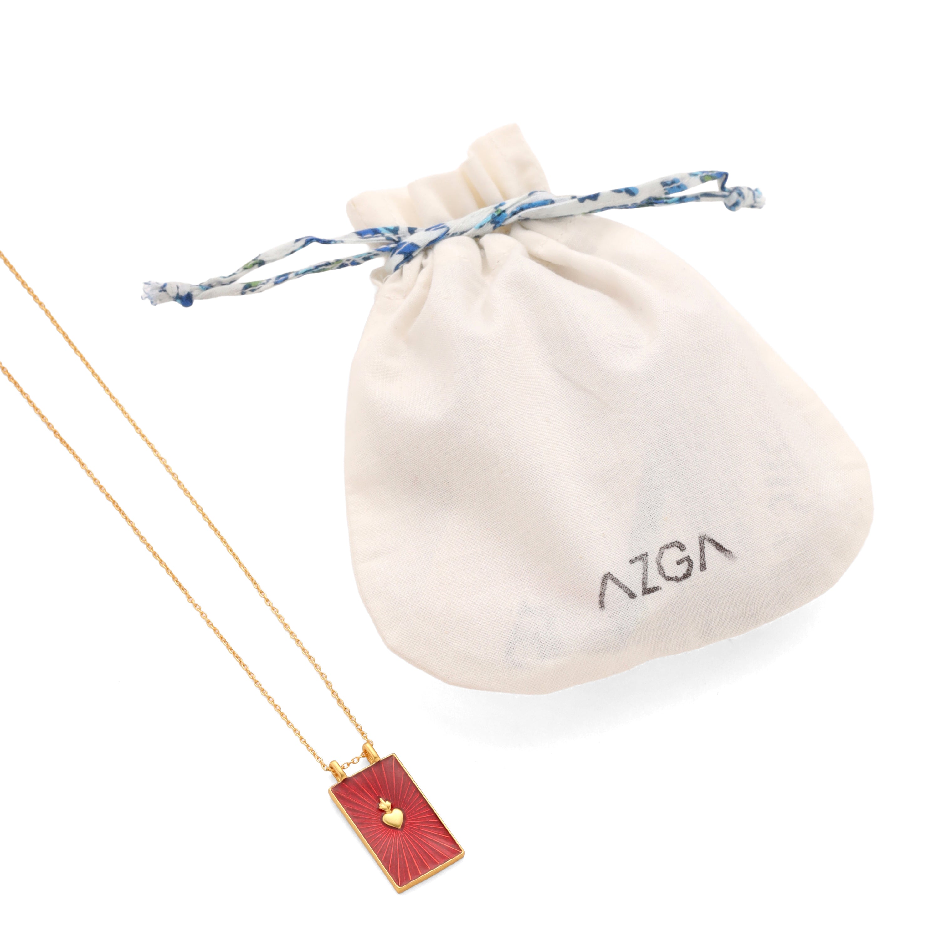 Heart Potion Necklace - Maroon