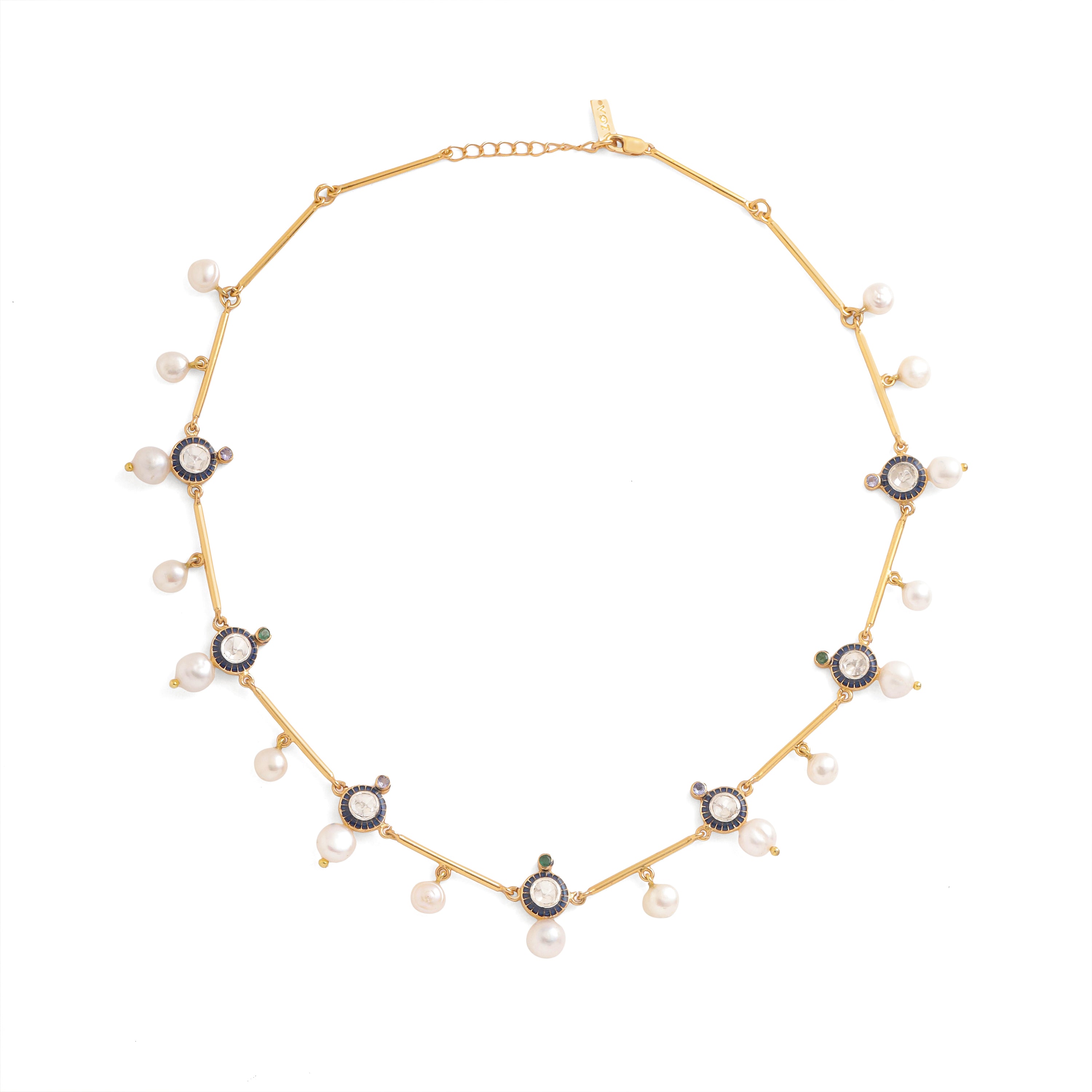 Clasic Polki & Pearl Necklace