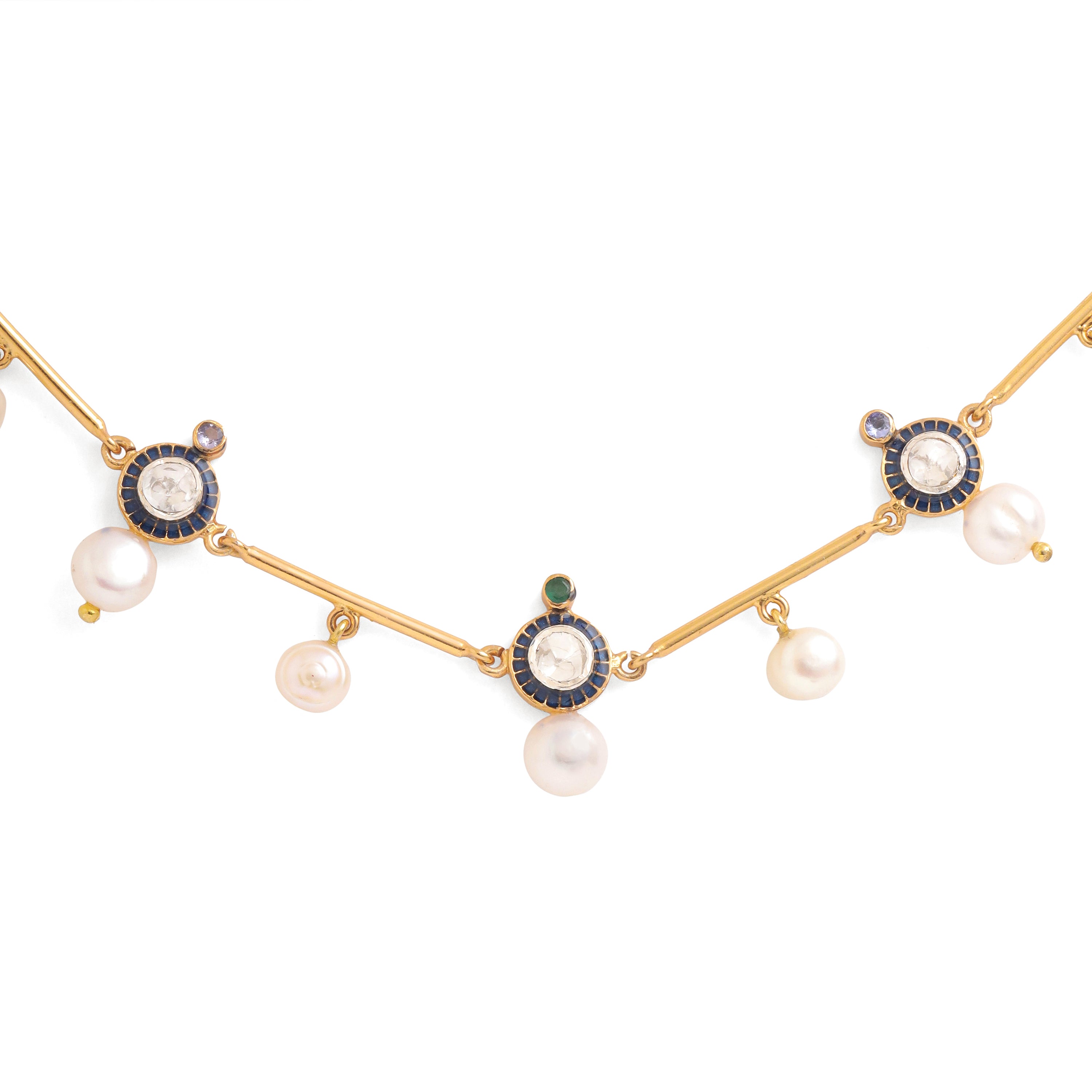 Clasic Polki & Pearl Necklace