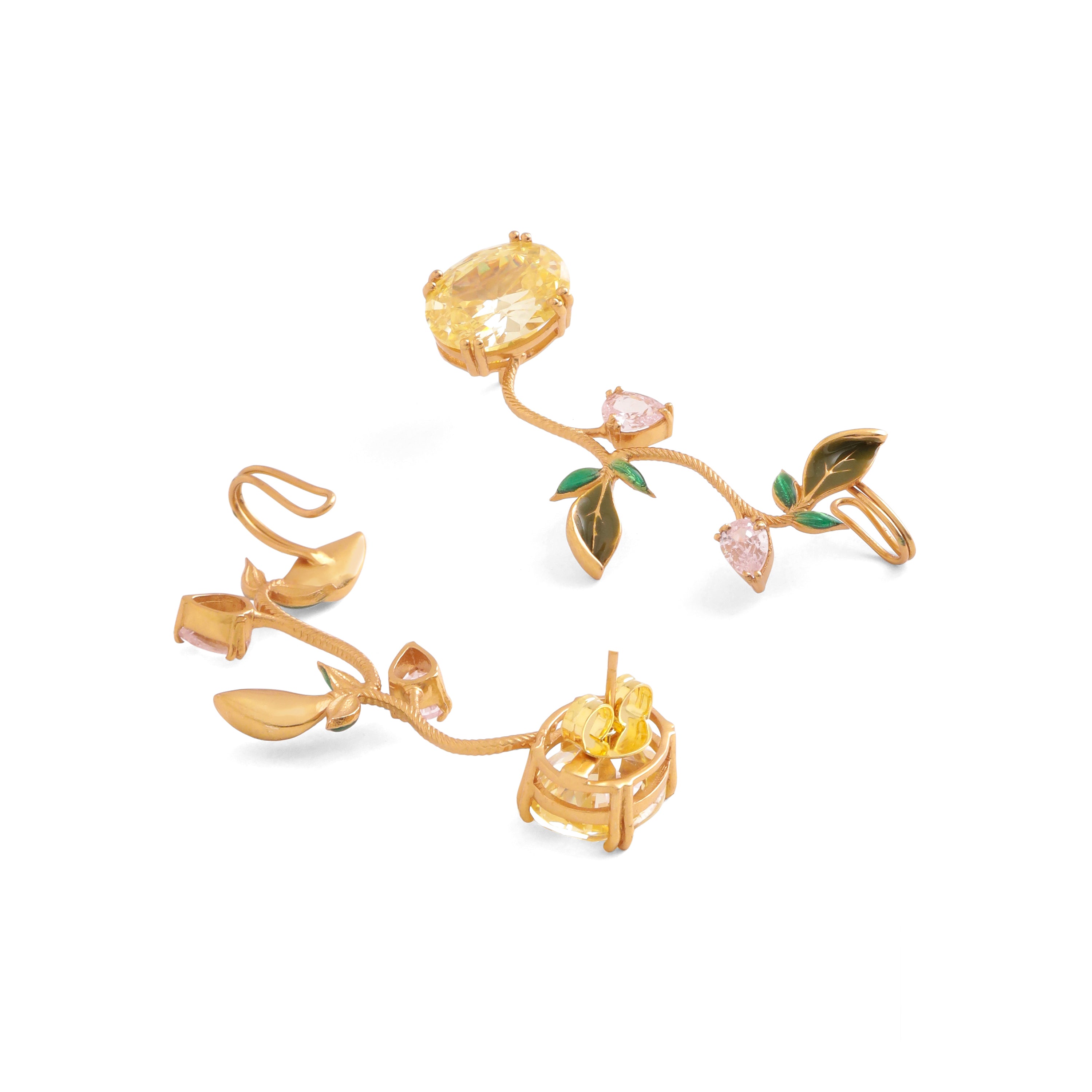 Spring ear cuff - Crystal