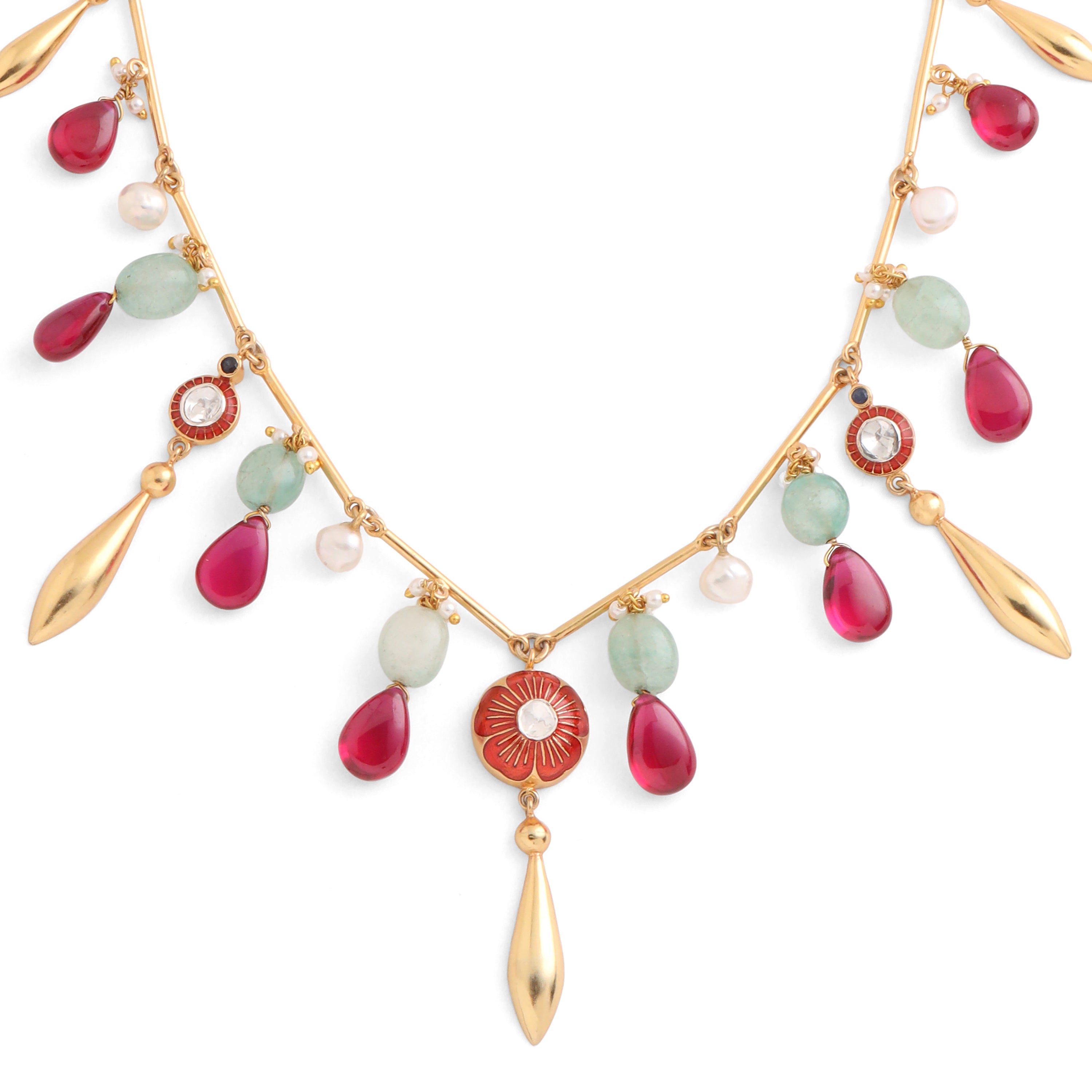 Shalimar Polki & Pearl Necklace