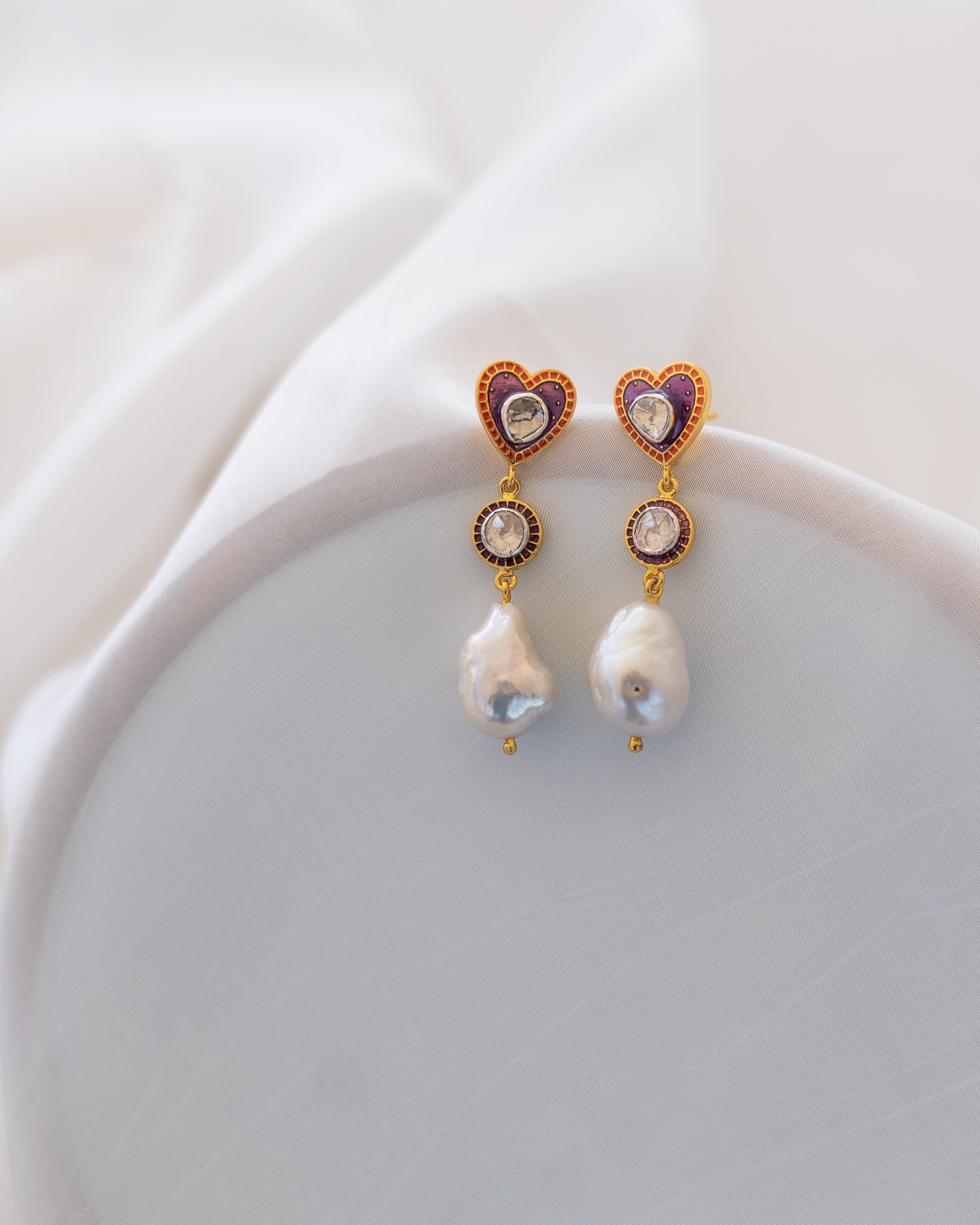 Dil Polki Pearl Earrings