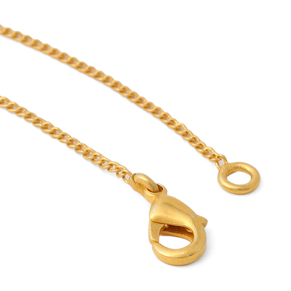 Kashmir Enamel Neck chain - Orange Gold