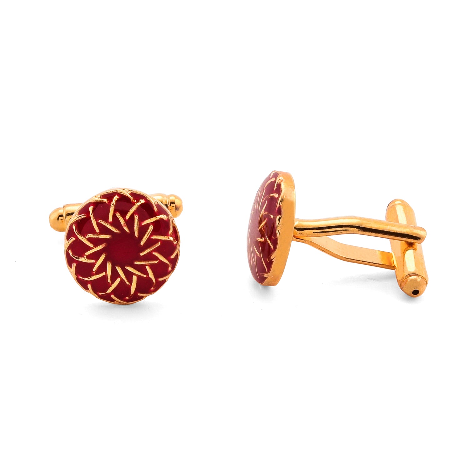 Moroccan Cufflinks - Red gold