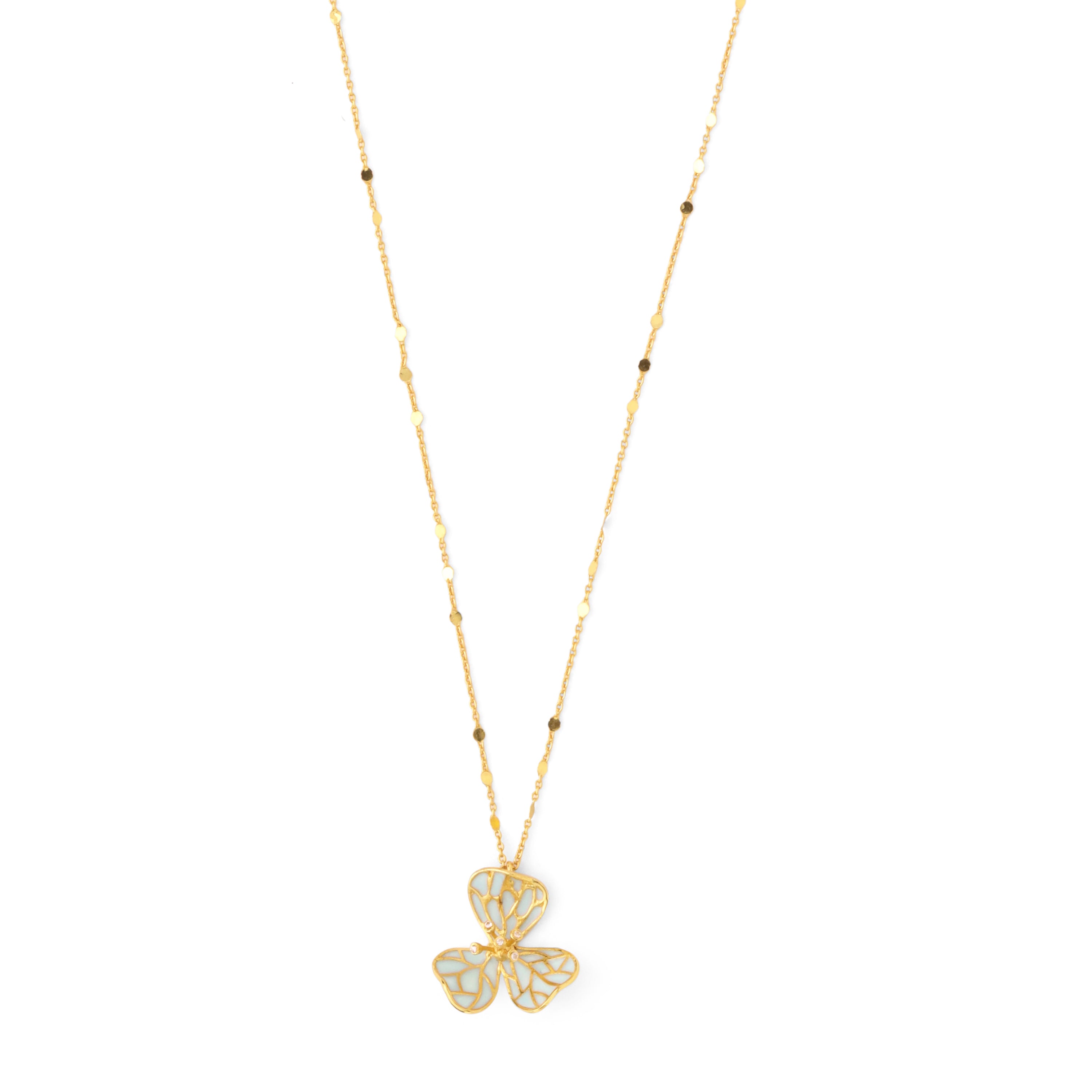 Tiny fiore neckchain - Powder blue