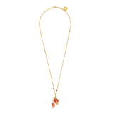 Leaf neckchain - Pink and Ivory