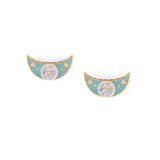 Crescent Polki studs