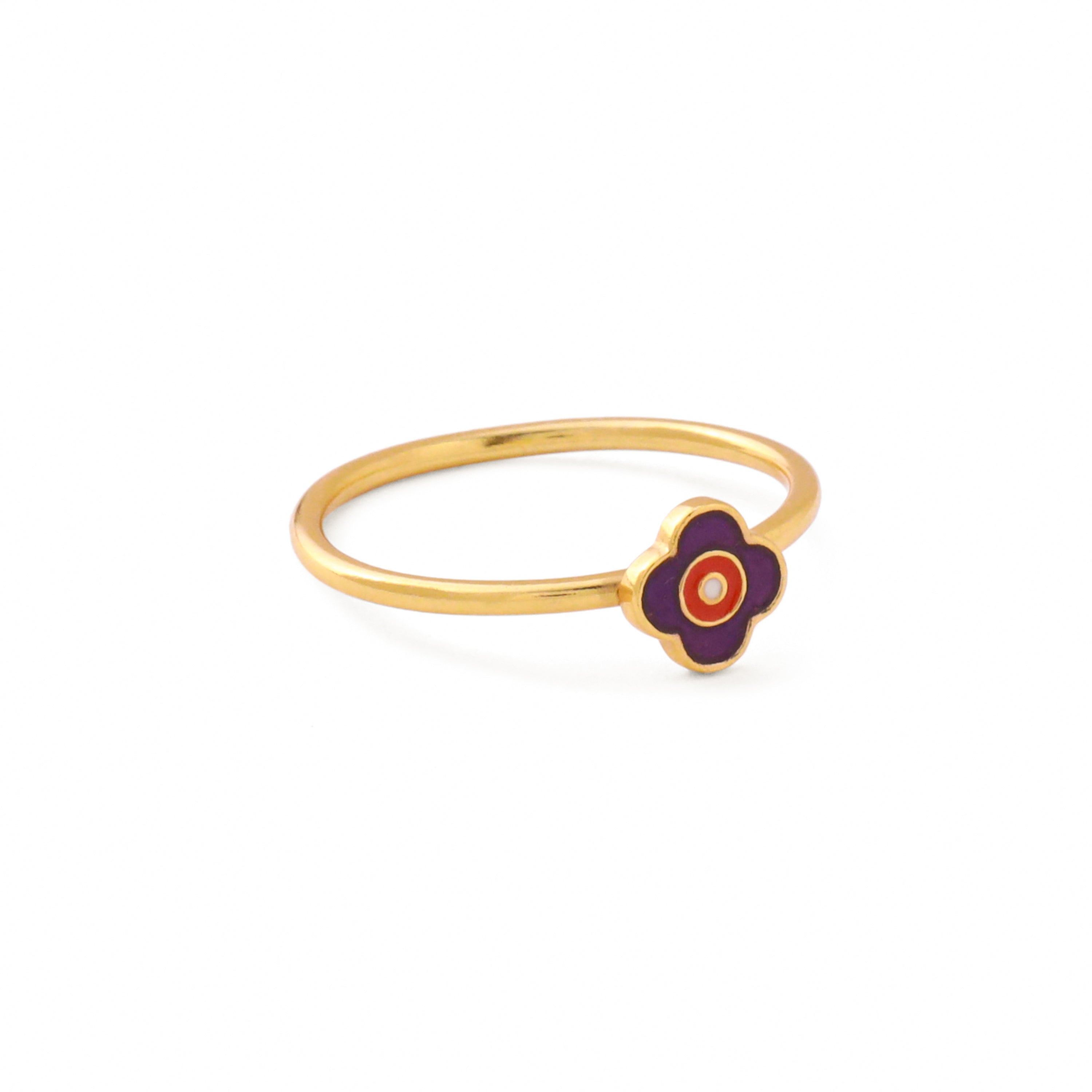 Flore Petite Band - Amethyst, Tangerine, Ivory