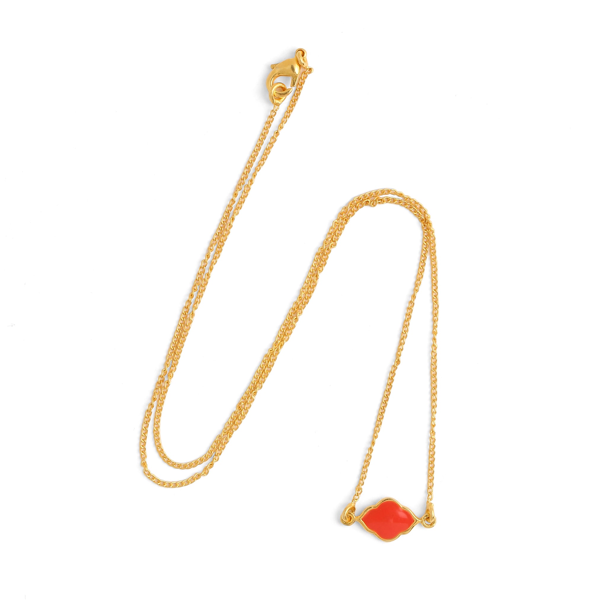 Buy Orange Gold Moroccan Neck Chain - Azga