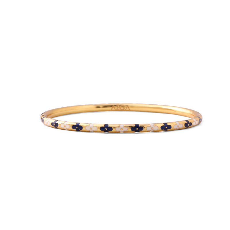 Heart Enamel Bangle - Ivory – AZGA