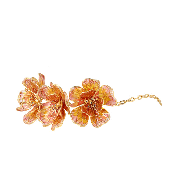 Fiore Floral Choker - Citrine and Strawberry