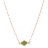 Moroccan Neck chain - Green Rose Gold