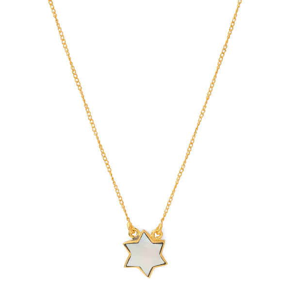 Star mother of pearl neck chain