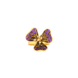 Tiny Fiore Ring - Amethyst & Smoky
