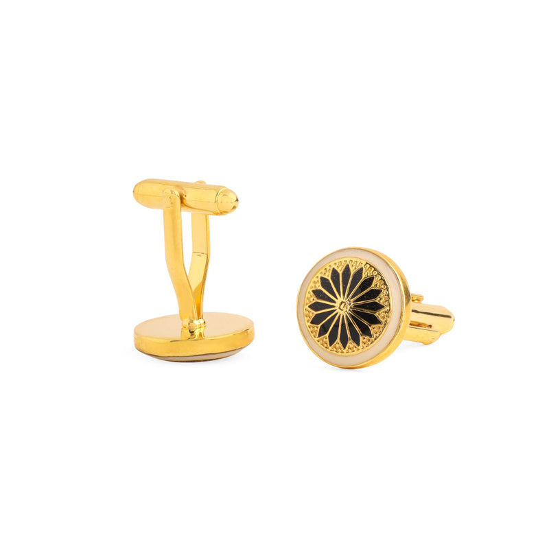 The Kutch Cufflinks - Black and Ivory