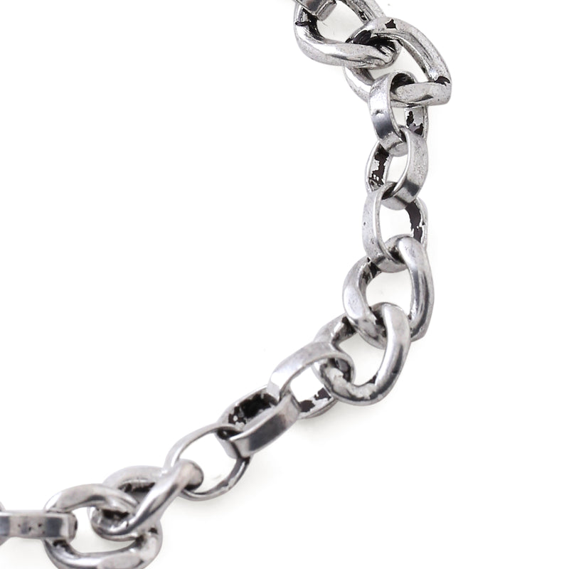 Sicilian toggle bracelet - oxidised silver