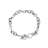 Sicilian toggle bracelet - oxidised silver