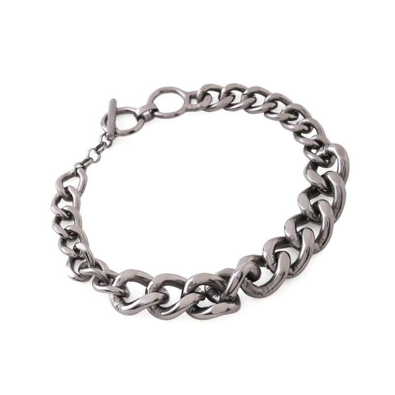 Classic Cuban toggle bracelet - Black Gold