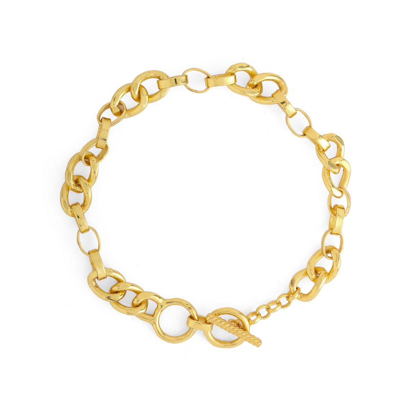 Blue Labradorite Gold Vermeil Toggle Bracelet  Autumn and May  Gemstone  Jewellery