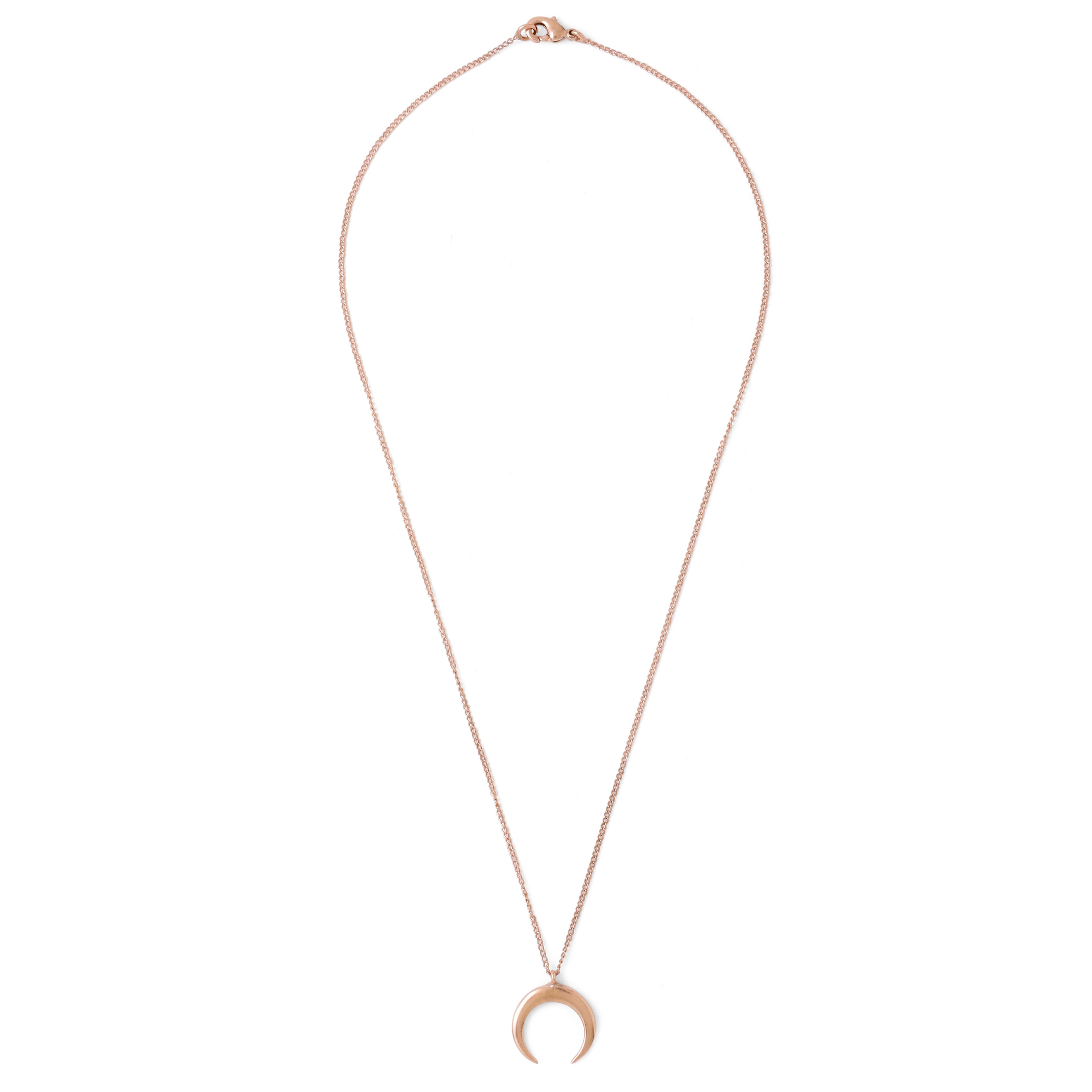 Moon Neck Chain - Rose gold