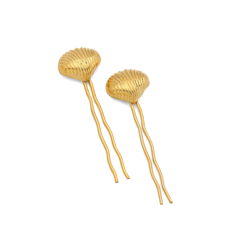 Sea shell hair clips