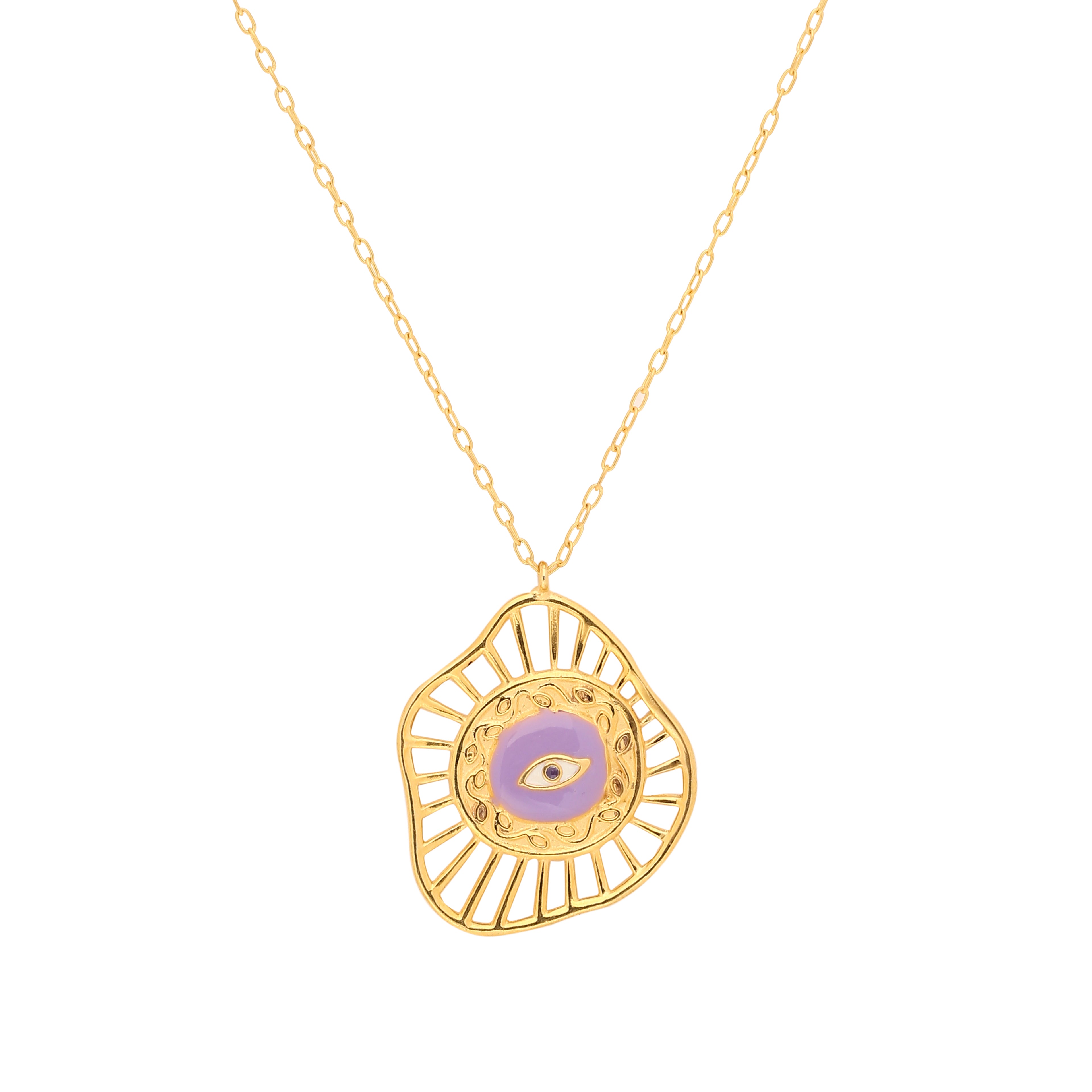 Evil eye neck chain - Lavender