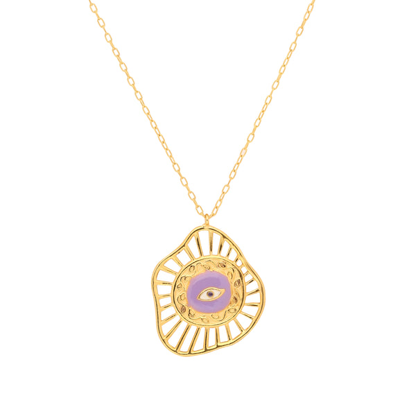 Evil eye neck chain - Lavender