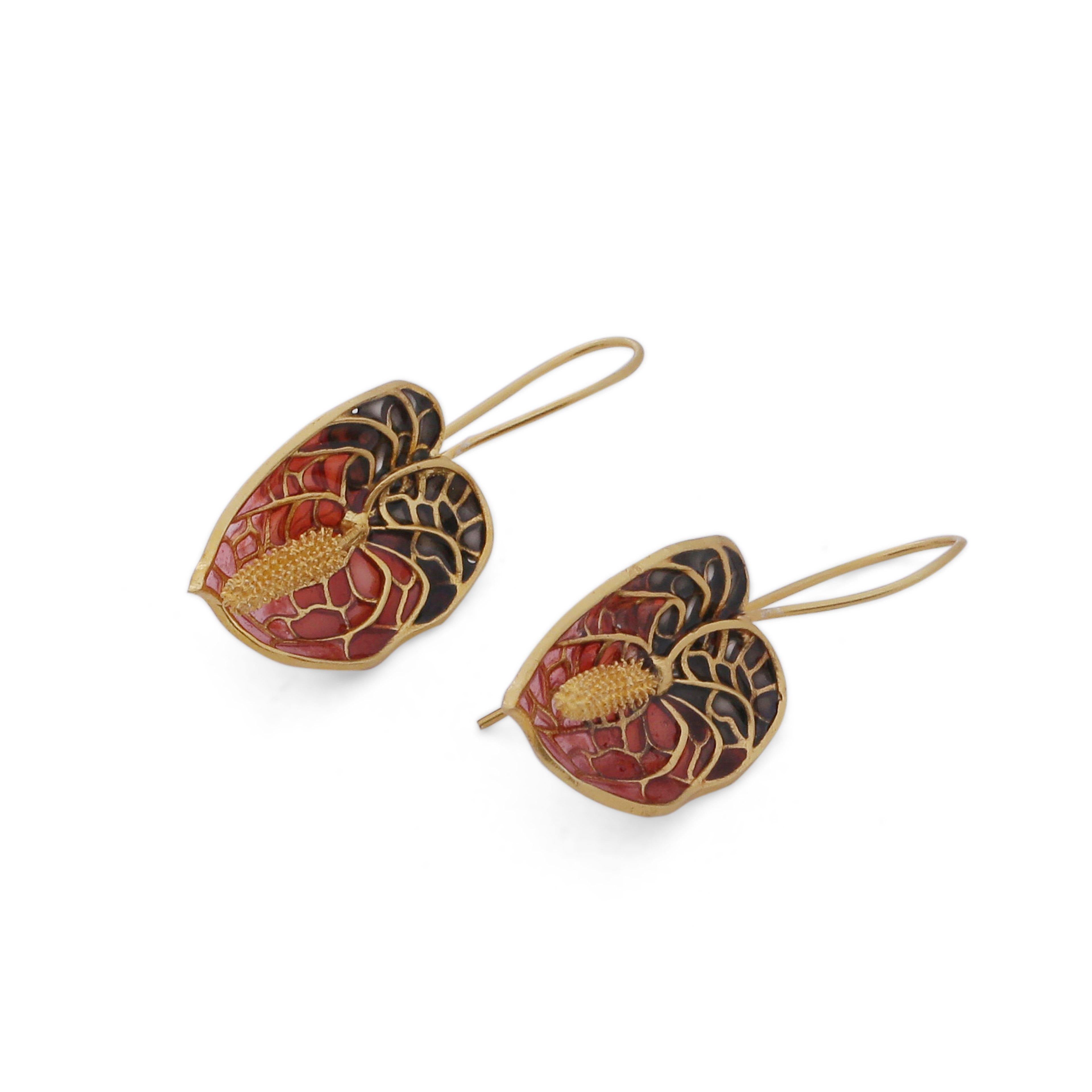 Anthurium Earrings - AZGA