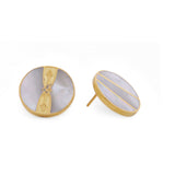 Gatsby Mother of pearl inlay earrings