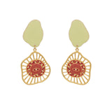 Evil eye earrings - Lime green