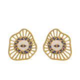 Evil eye ear studs