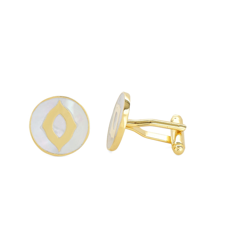 Mosaic mother of pearl cufflinks