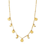 Little charm sun and moon necklace