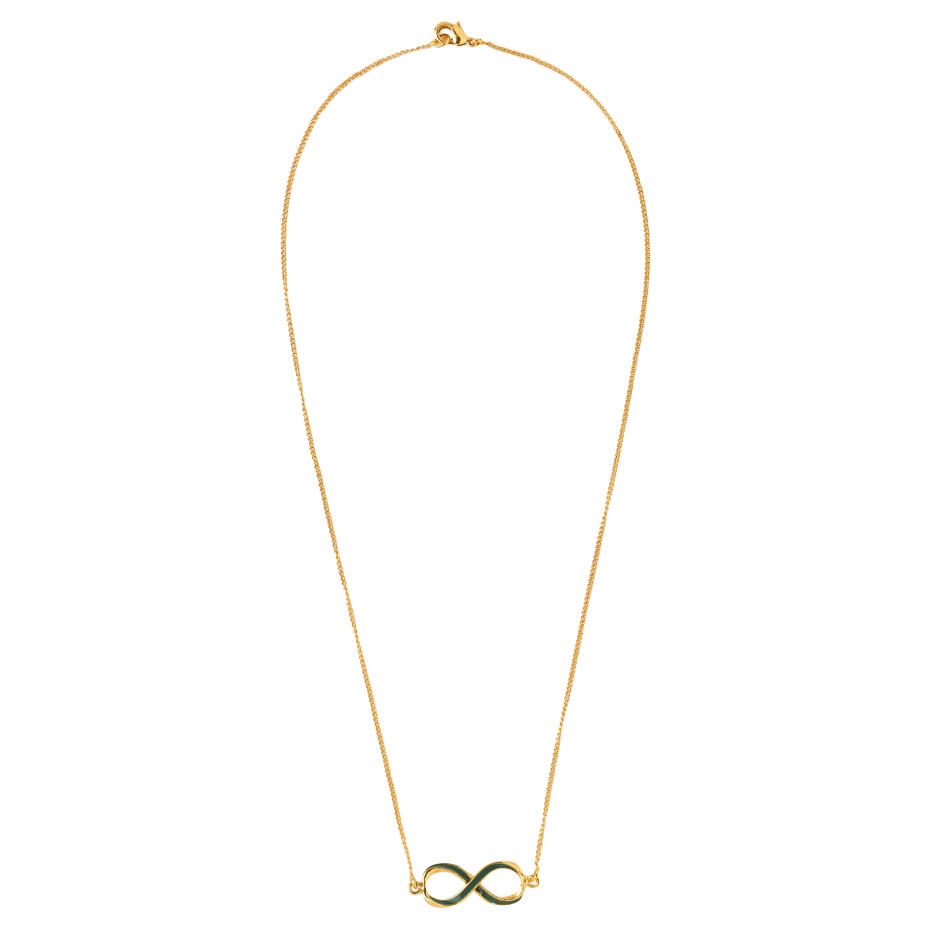 Infinity Neck Chain - Green Gold