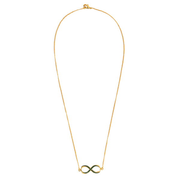 Infinity Neck Chain - Green Gold