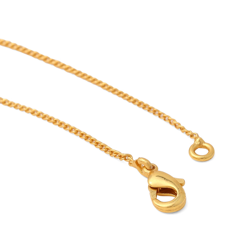 Kashmir Enamel Neck chain - Marsala Gold