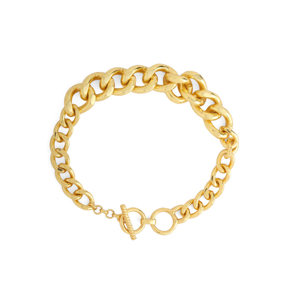 Classic Cuban toggle bracelet - Gold